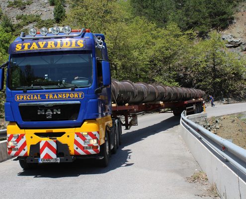 truck on road